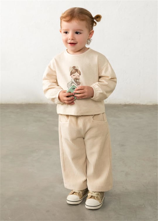 Mayoral Kız Bebek Pantolon Krem 2537