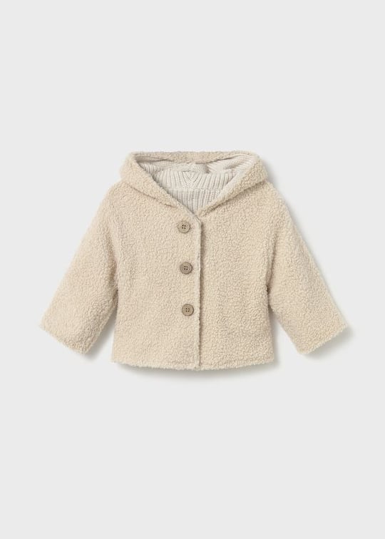 Mayoral Kız Bebek Peluş Çift Taraflı Ceket Krem 2441