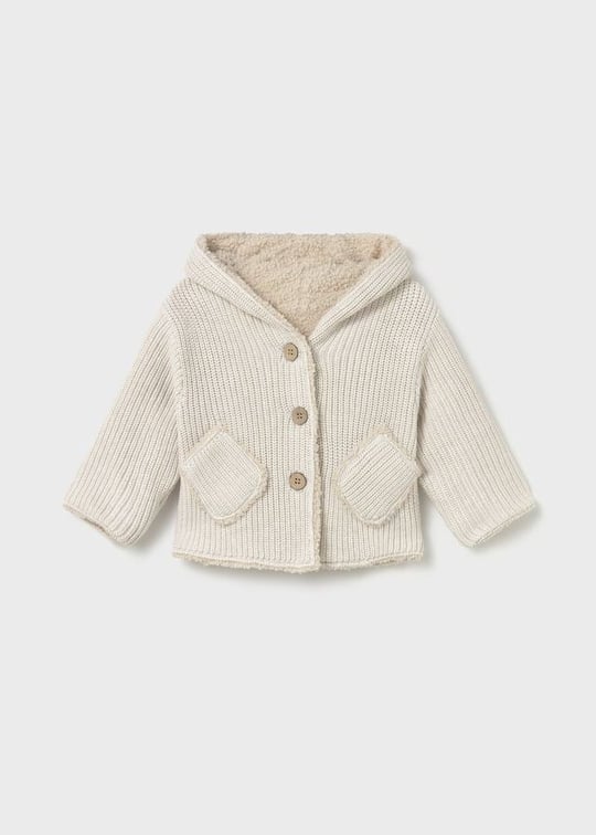 Mayoral Kız Bebek Peluş Çift Taraflı Ceket Krem 2441
