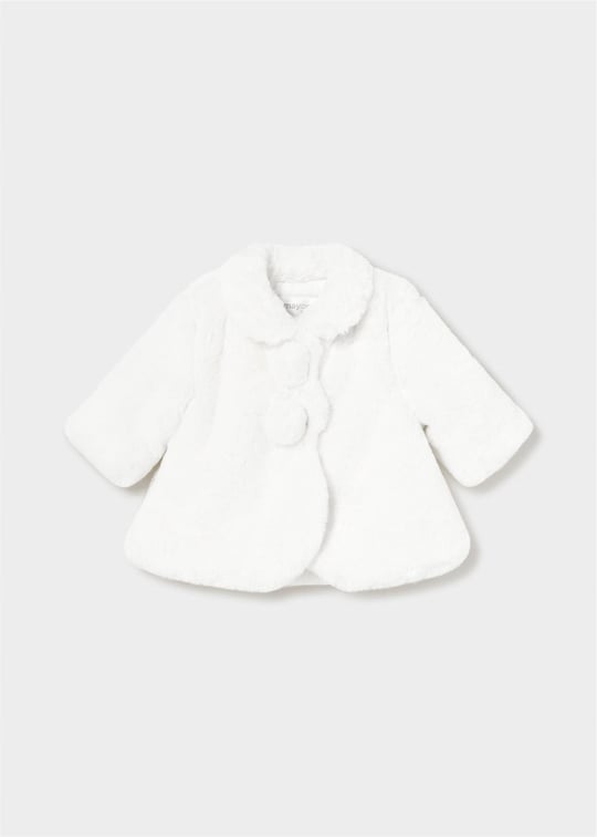 Mayoral Kız Bebek Peluş Mont Krem 2451