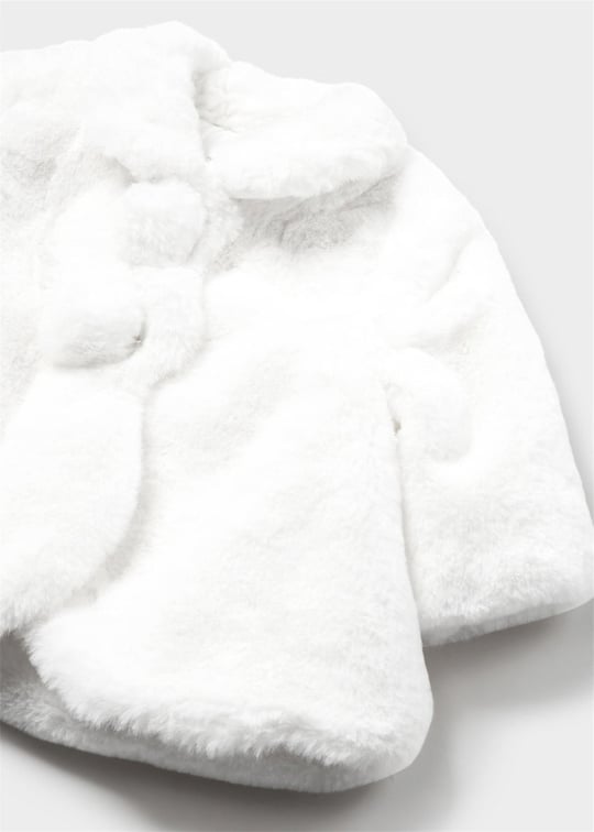 Mayoral Kız Bebek Peluş Mont Krem 2451