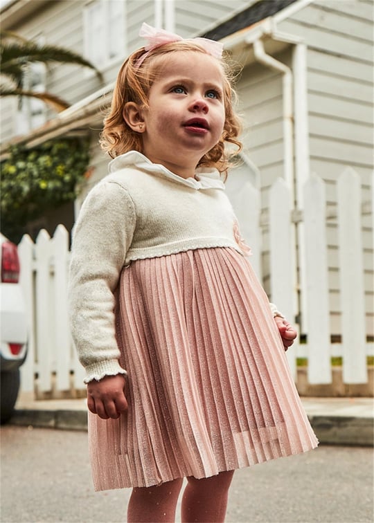 Mayoral Kız Bebek Pileli Elbise Pembe 2906