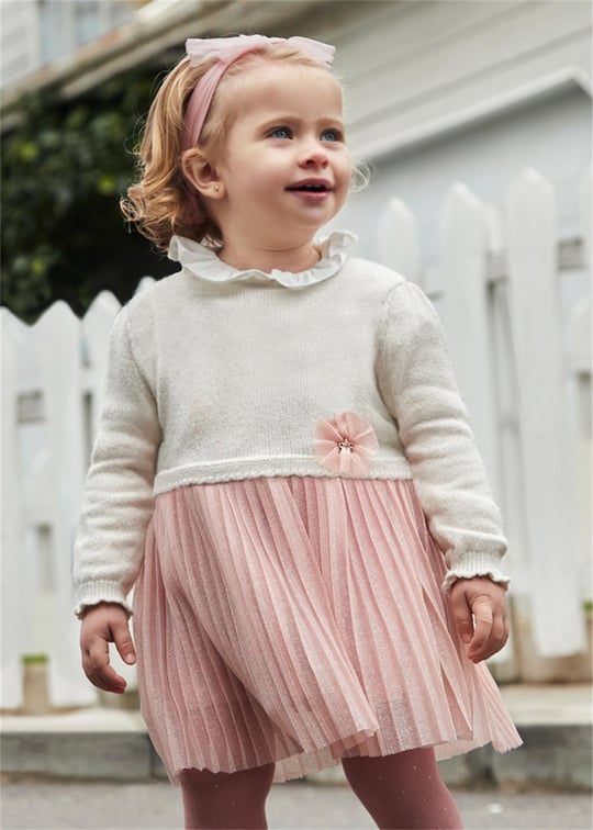 Mayoral Kız Bebek Pileli Elbise Pembe 2906