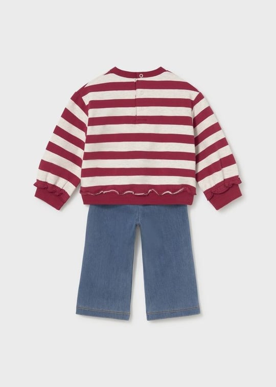 Mayoral Kız Bebek Sweatshirt Tayt Takım Kırmızı 2706