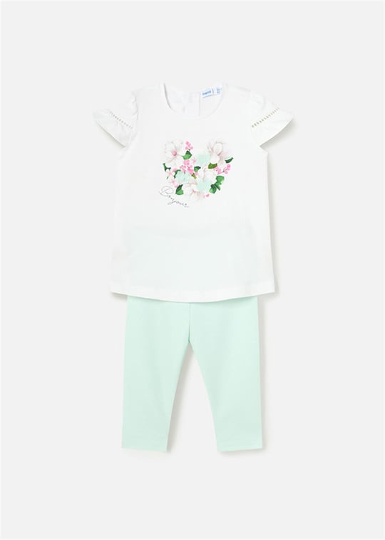 Mayoral Kız Bebek T-shirt Tayt Takım Mint 1776