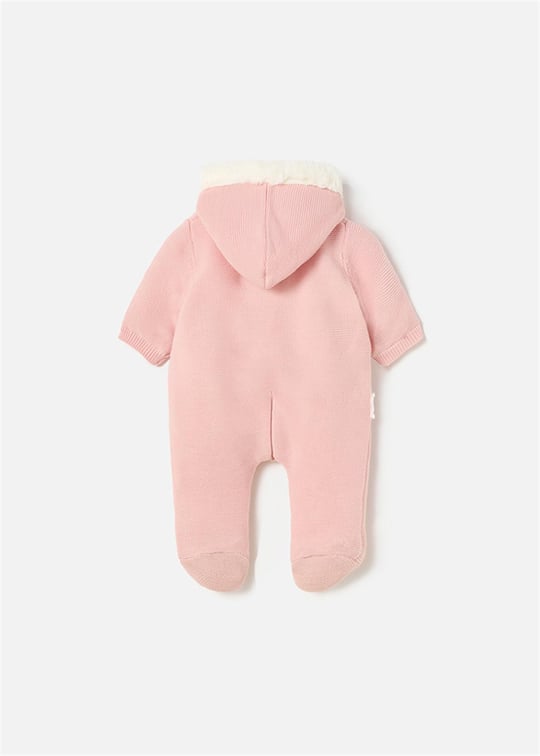 Mayoral Kız Bebek Triko Kapüşonlu Tulum Pembe 2623