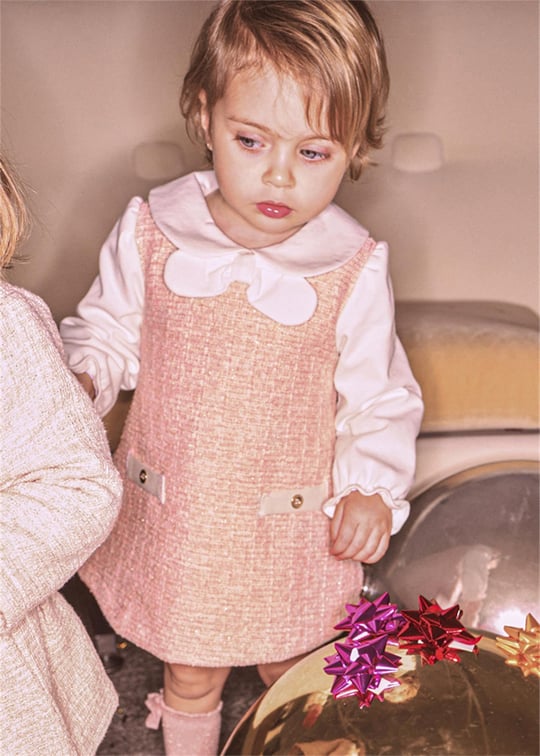 Mayoral Kız Bebek Yakalı Elbise Somon 2948