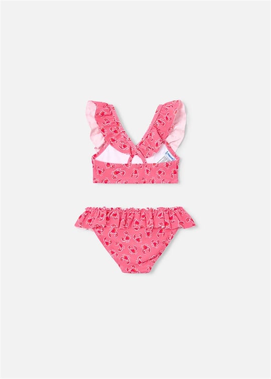 Mayoral Kız Çocuk Baskılı Fırfırlı Bikini Takımı Pembe 3734