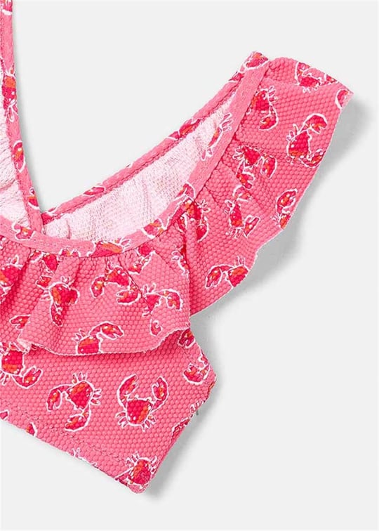 Mayoral Kız Çocuk Baskılı Fırfırlı Bikini Takımı Pembe 3734
