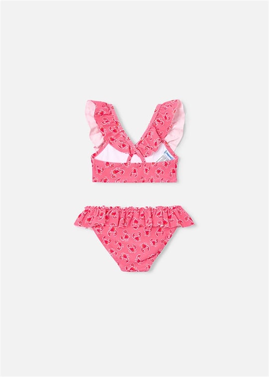 Mayoral Kız Çocuk Baskılı Fırfırlı Bikini Takımı Pembe 3734