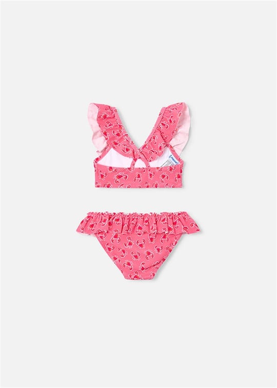Mayoral Kız Çocuk Baskılı Fırfırlı Bikini Takımı Pembe 3734