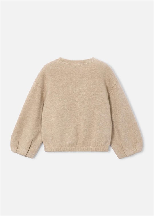 Mayoral Kız Çocuk Baskılı Sweatshirt Bej 4406