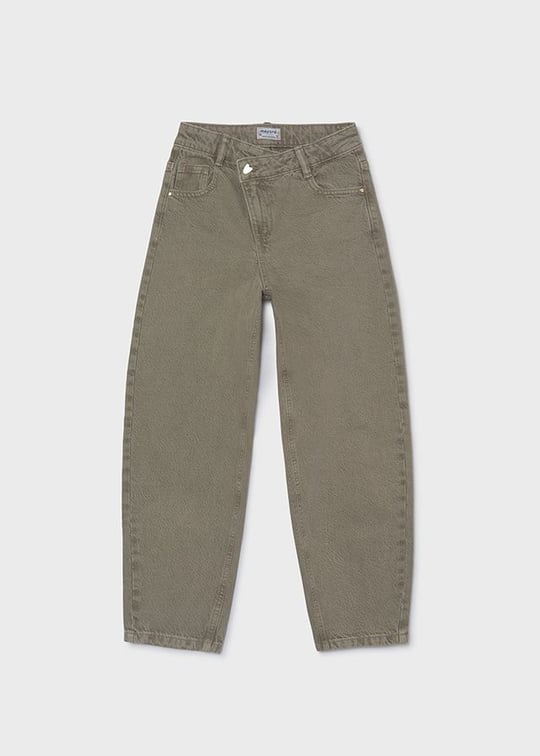 Mayoral Kız Çocuk Bol Kesimli Denim Pantolon Vizon 7526