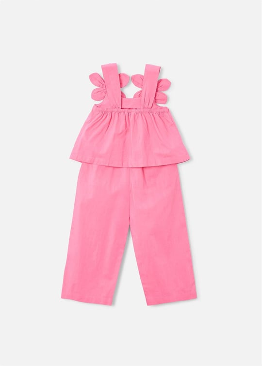 Mayoral Kız Çocuk Çiçek Desenli Bluz Pantolon Takım Pembe 3596