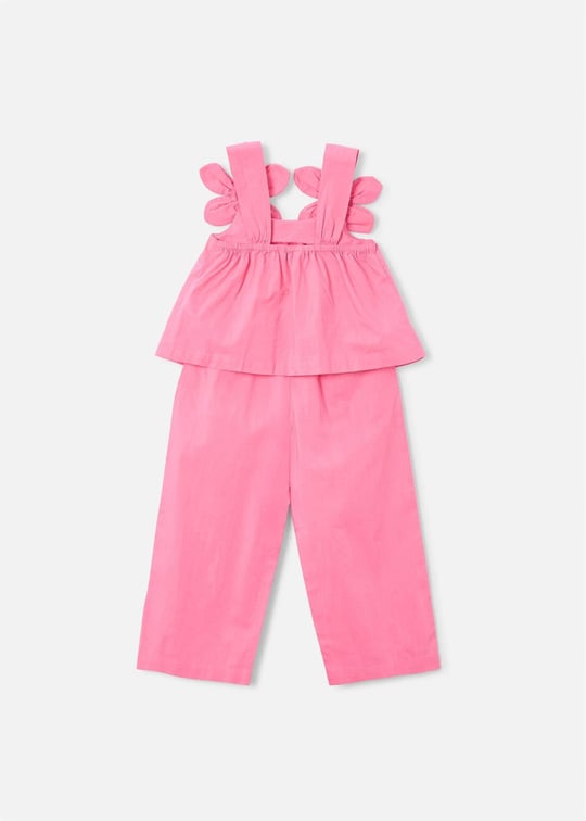 Mayoral Kız Çocuk Çiçek Desenli Bluz Pantolon Takım Pembe 3596