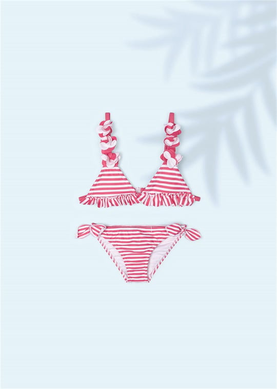 Mayoral Kız Çocuk Çiçekli Bikini Fuşya 3790