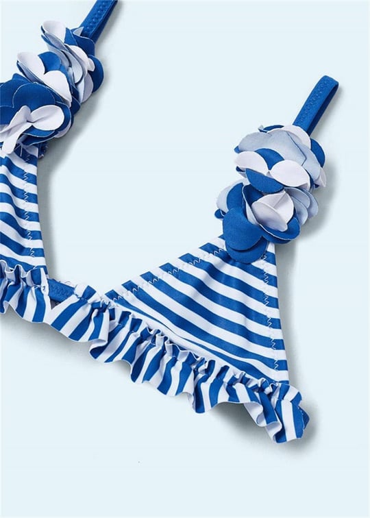 Mayoral Kız Çocuk Çiçekli Bikini Mavi 3790