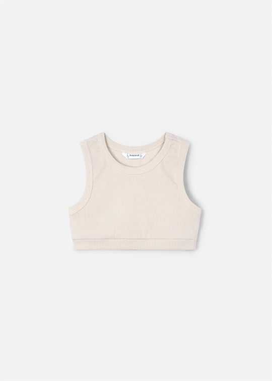 Mayoral Kız Çocuk Crop ve Gömlek Takım Krem 4317