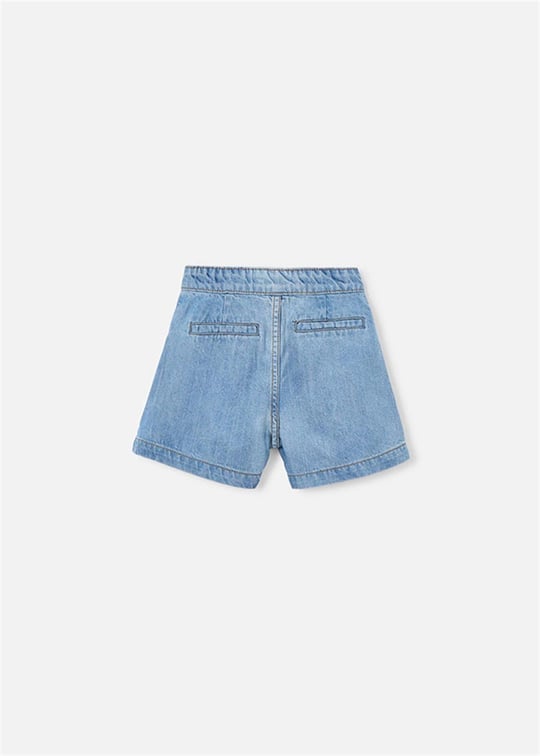 Mayoral Kız Çocuk Denim Bermuda Şort  Mavi 3224
