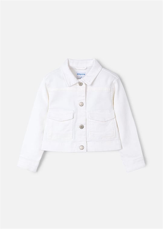 Mayoral Kız Çocuk Denim Ceket Krem 3407