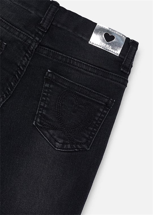 Mayoral Kız Çocuk Denim Kapalı Pantolon Siyah 577
