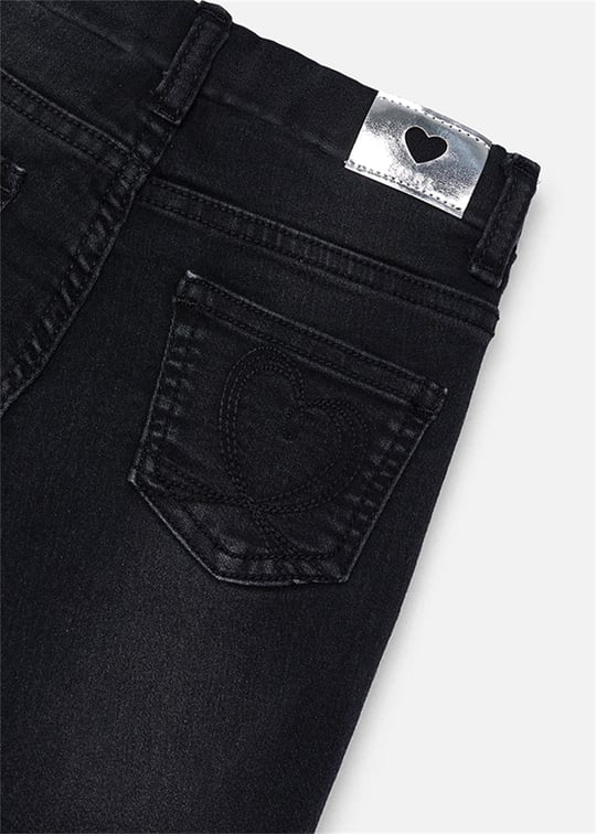 Mayoral Kız Çocuk Denim Kapalı Pantolon Siyah 577