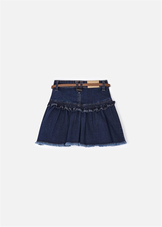 Mayoral Kız Çocuk Denim Kemerli Etek Lacivert 4905