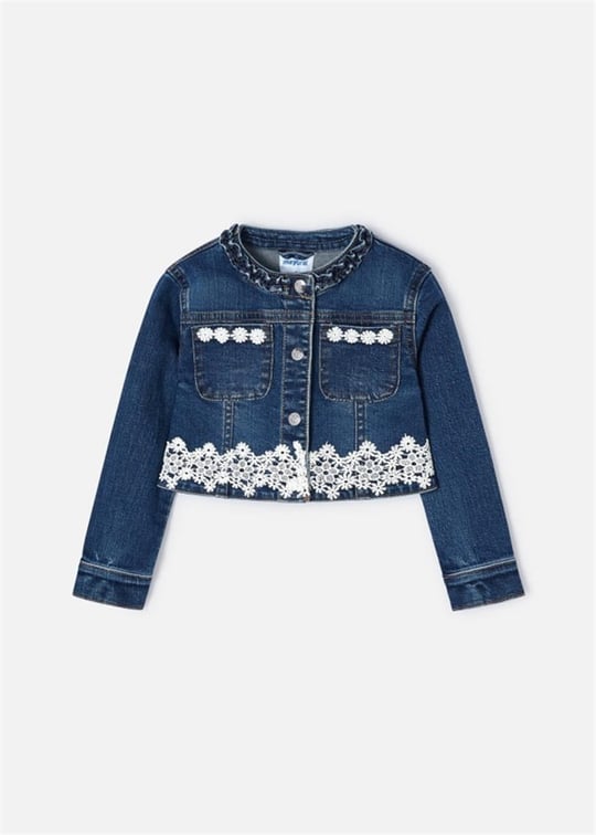 Mayoral Kız Çocuk Denim Kot Ceket 3475