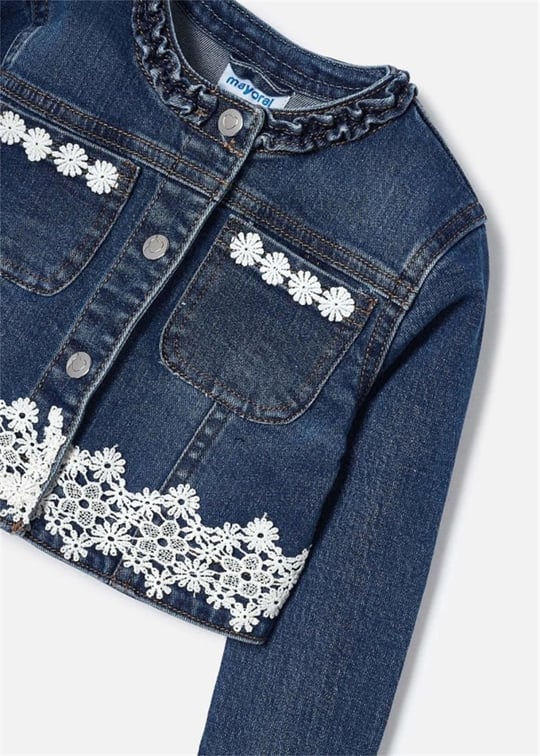 Mayoral Kız Çocuk Denim Kot Ceket 3475