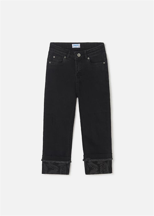 Mayoral Kız Çocuk Denim Pantolon Siyah 6580