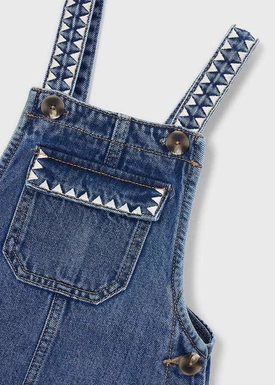 Mayoral Kız Çocuk Denim Salopet Elbise Mavi 4910