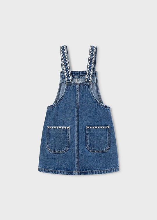 Mayoral Kız Çocuk Denim Salopet Elbise Mavi 4910