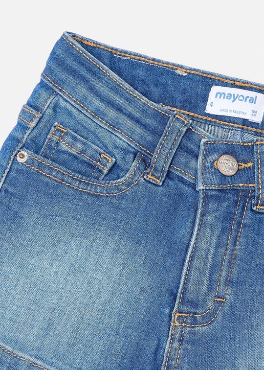 Mayoral Kız Çocuk Denim Şort Koyu Mavi 236