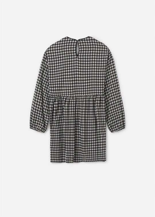 Mayoral Kız Çocuk Ekose Kurdeleli Elbise Siyah 7916