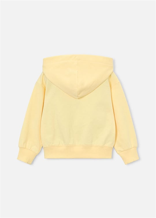Mayoral Kız Çocuk Fermuarlı Kapüşonlu Sweatshirt Sarı 3457