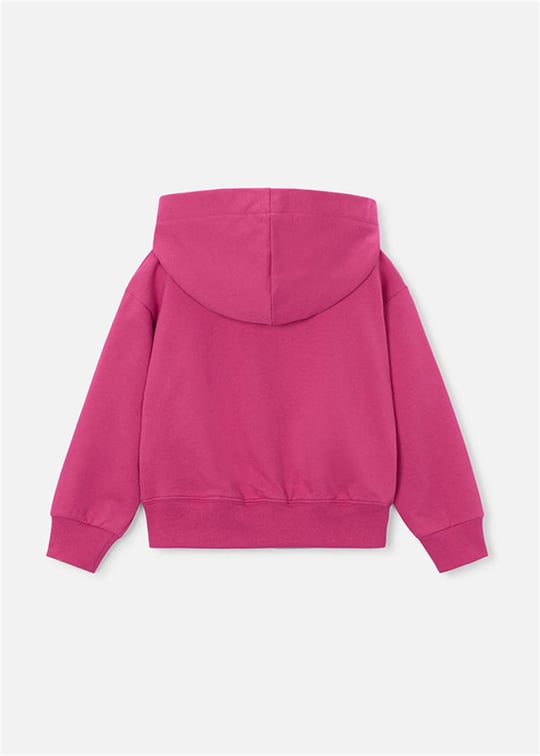Mayoral Kız Çocuk Fermuarlı Kapüşonlu Sweatshirt Fuşya 3457