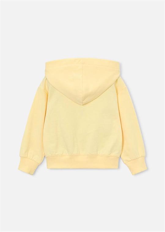 Mayoral Kız Çocuk Fermuarlı Kapüşonlu Sweatshirt Sarı 3457