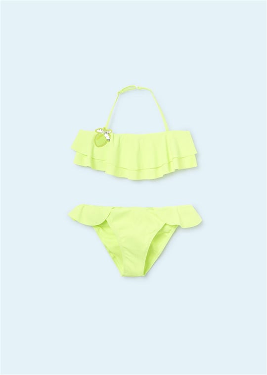 Mayoral Kız Çocuk Fırfırlı Bikini Sarı 6752