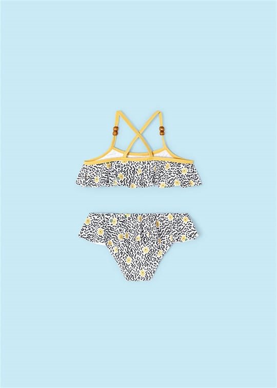 Mayoral Kız Çocuk Fırfırlı Bikini Takım Siyah Sarı 3712