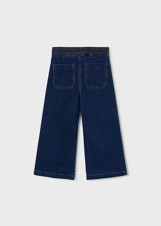 Mayoral Kız Çocuk Geniş Paça Denim Pantolon Lacivert 4523