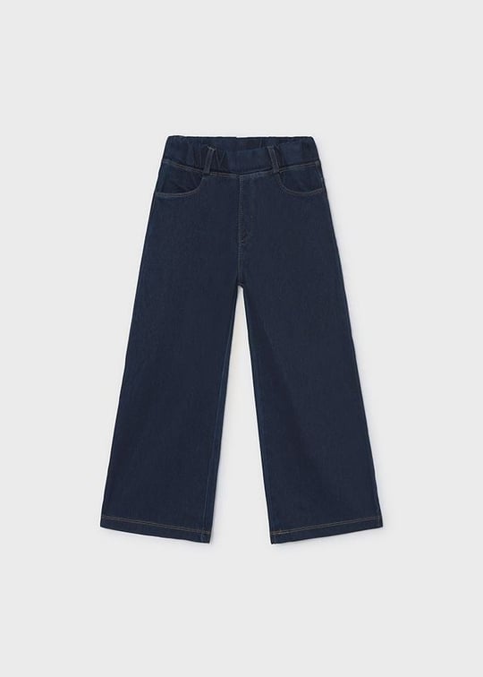 Mayoral Kız Çocuk Geniş Paça Denim Pantolon Lacivert 4501