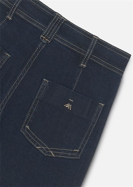 Mayoral Kız Çocuk Geniş Paça Denim Pantolon Lavivert 7503