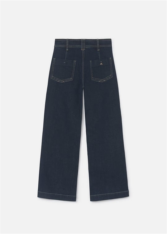 Mayoral Kız Çocuk Geniş Paça Denim Pantolon Lavivert 7503