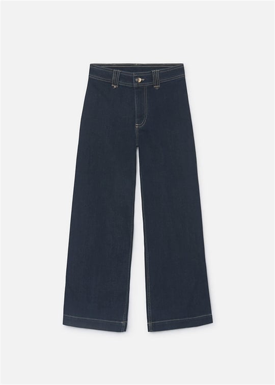 Mayoral Kız Çocuk Geniş Paça Denim Pantolon Lavivert 7503