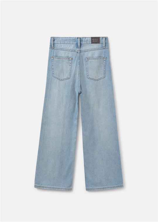 Mayoral Kız Çocuk Geniş Paça Jean Pantolon Mavi 6538