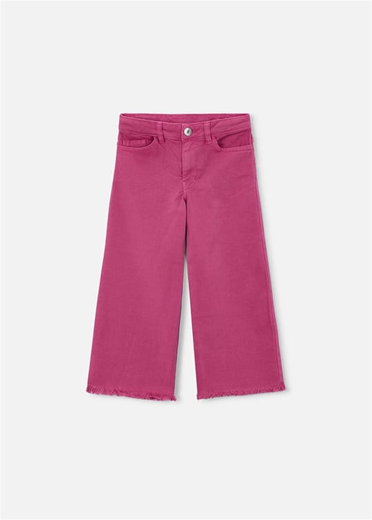 Mayoral Kız Çocuk Geniş Paçalı Gabardin Pantolon Pembe 3588