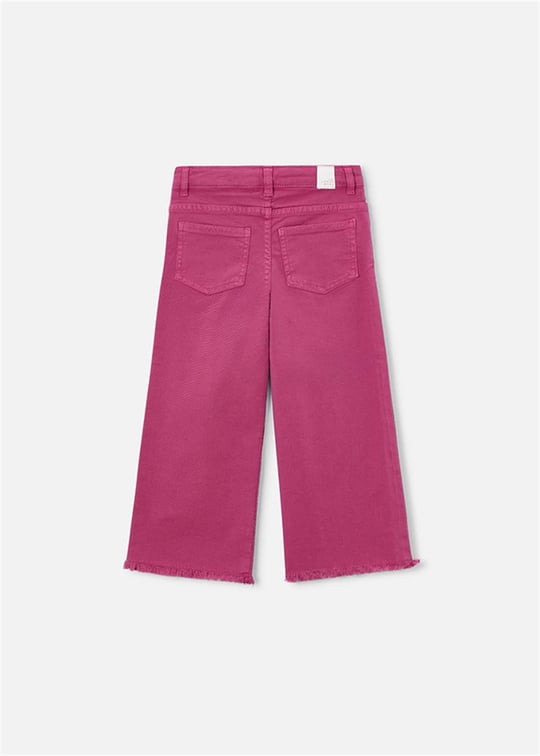 Mayoral Kız Çocuk Geniş Paçalı Gabardin Pantolon Pembe 3588
