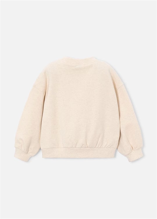 Mayoral Kız Çocuk İşlemeli Sweatshirt Bej 4405