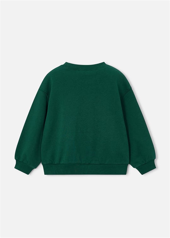 Mayoral Kız Çocuk Kabartmalı Sweatshirt Zümrüt Yeşili 4407