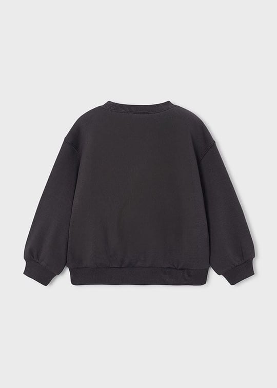 Mayoral Kız Çocuk Kabartmalı Sweatshirt Siyah 4407